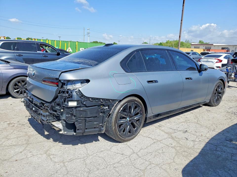 2023 BMW 7er VIN WBA33EJ0XPCM54214 COPART salvage auction — REAR END, In - Cert Of Title-Salvage Title, sold $50,000 on 2026-07-28 (photo 3)