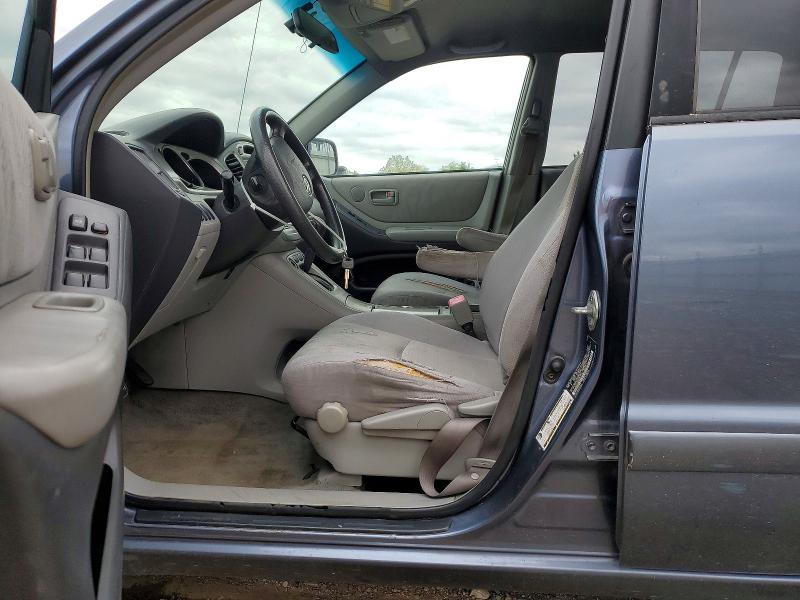 2005 Toyota Highlander VIN JTEGD21A650117106 COPART salvage auction — FRONT END, Wv - Salvage Certificate, sold $625 on 2026-07-08 (photo 7)
