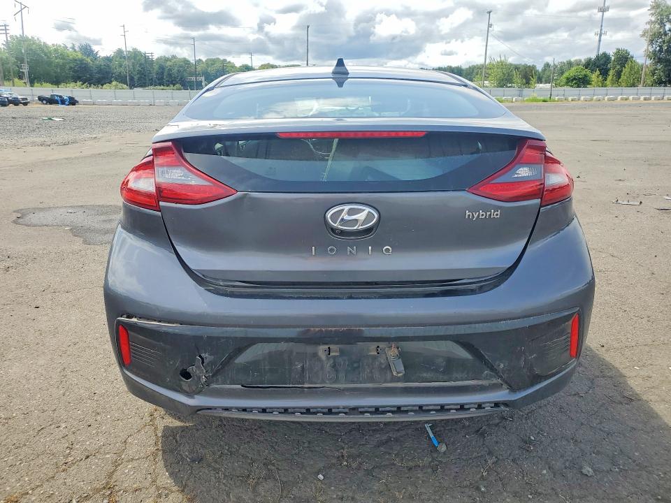 2017 Hyundai Ioniq VIN KMHC75LCXHU046026 COPART salvage auction — REAR END, Or - Salvage Title Certificate, sold $1,550 on 2026-09-21 (photo 6)