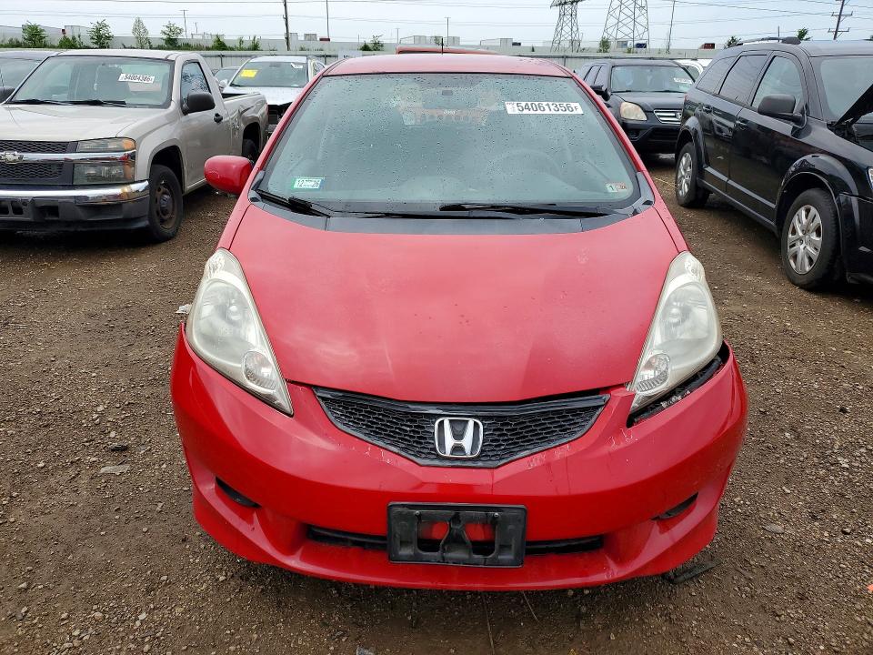 2011 Honda Fit VIN JHMGE8G56BS001384 COPART salvage auction — FRONT END, Il - Salvage Certificate, sold $1,450 on 2026-07-07 (photo 5)