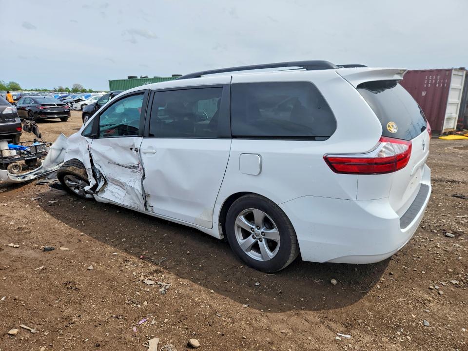 2016 Toyota Sienna VIN 5TDKK3DC3GS696983 COPART salvage auction — SIDE, IL - SALVAGE CERTIFICATE, sold $1,400 on 2026-07-02 (photo 2)