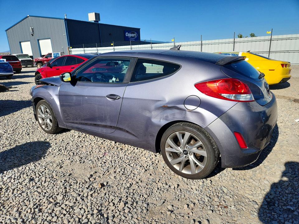 2016 Hyundai Veloster VIN KMHTC6AD6GU285634 COPART salvage auction — FRONT END, Ut - Salvage Certificate, sold $800 on 2026-07-24 (photo 2)