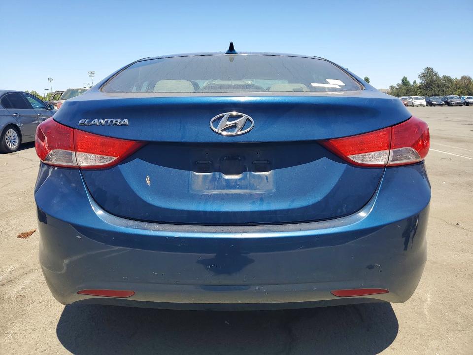 2013 Hyundai Elantra VIN KMHDH4AE1DU010882 COPART salvage auction — FRONT END, Ca - Salvage Certificate, sold $225 on 2026-07-06 (photo 6)