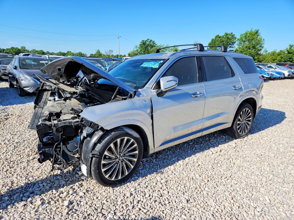 2025 Hyundai Palisade VIN KM8R7DGEXSU906756 COPART salvage auction — FRONT END, Mo - Salvage Certificate Of Title, sold $7,200 on 2026-07-08 (photo 1)