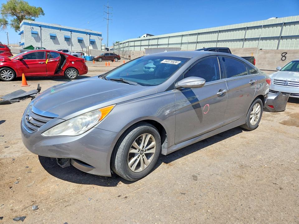 2014 Hyundai Sonata VIN 5NPEB4ACXEH860224 COPART salvage auction — FRONT END, Nm - Cert Of Title-Salvage, sold $925 on 2026-07-13 (photo 1)