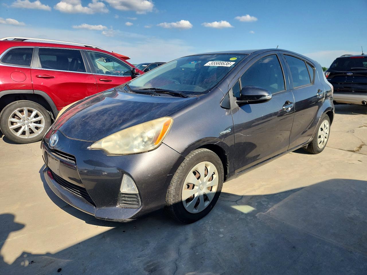 2013 Toyota Prius C VIN JTDKDTB33D1533336 COPART salvage auction — Front End, TX - CERTIFICATE OF TITLE, sold $750 on 2026-07-09 (photo 1)