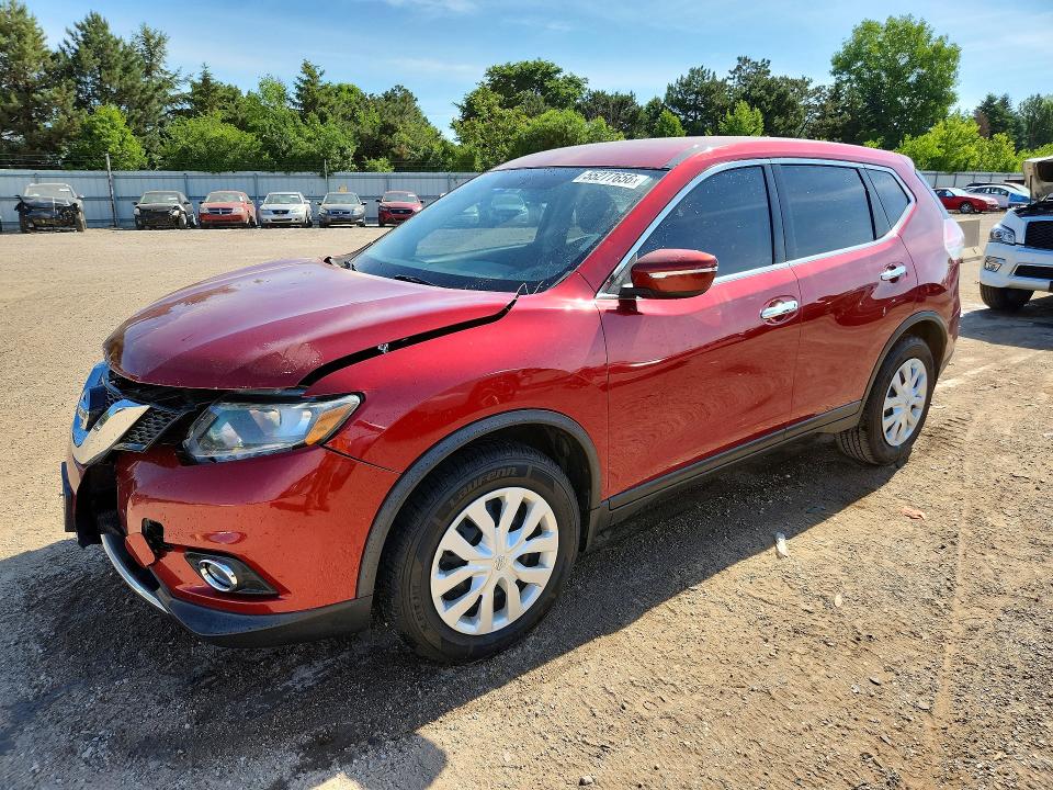 2015 Nissan Rogue VIN KNMAT2MT0FP518430 COPART salvage auction — FRONT END, Il - Salvage Certificate, sold $600 on 2026-07-21 (photo 1)