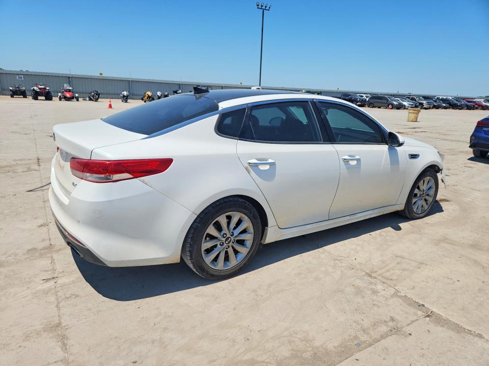 2016 Kia Optima VIN 5XXGU4L3XGG091139 COPART salvage auction — FRONT END, Tx - Salvage Vehicle Title, sold $1,650 on 2026-07-16 (photo 3)