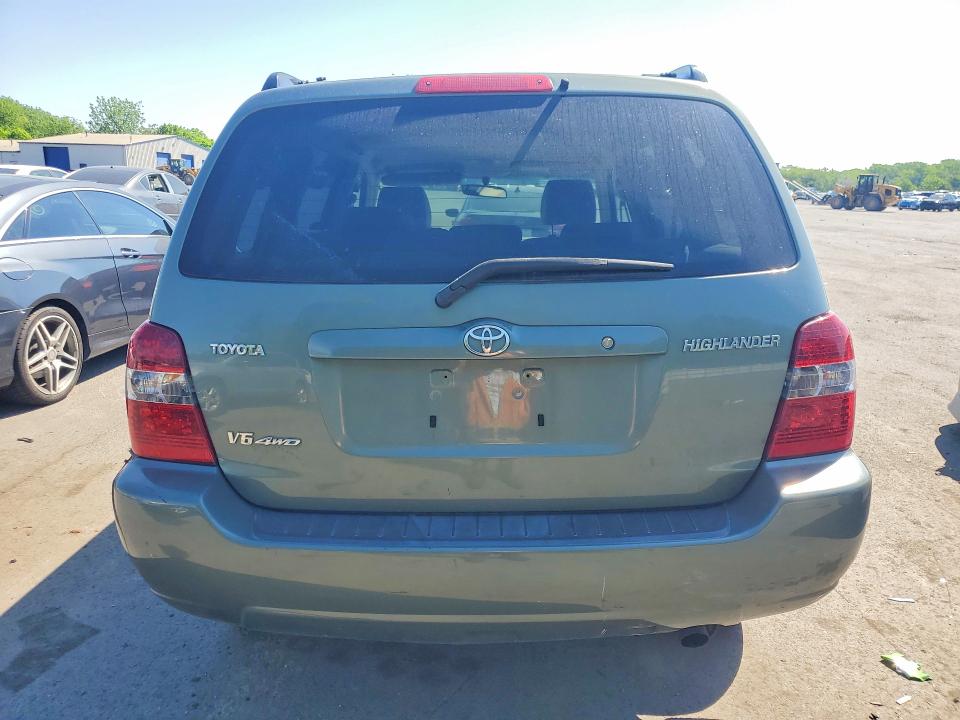 2006 Toyota Highlander VIN JTEEP21A860157316 COPART salvage auction — FRONT END, Nj - Cert Of Title-Salvage, sold $1,150 on 2026-07-02 (photo 6)