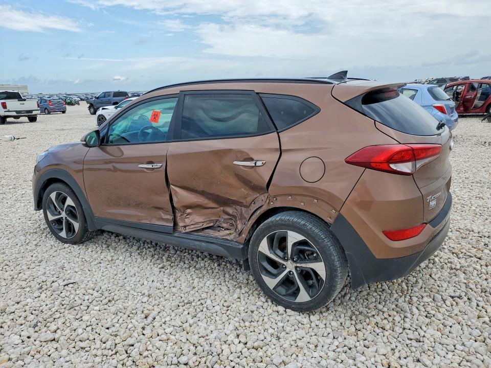 2016 Hyundai Tucson VIN KM8J33A25GU036357 COPART salvage auction — SIDE, Tx - Salvage Vehicle Title, sold $2,250 on 2026-07-02 (photo 2)