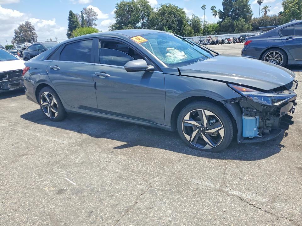2023 Hyundai Elantra VIN KMHLN4AJ5PU091844 COPART salvage auction — FRONT END, Ca - Salvage Certificate, sold $2,950 on 2026-07-14 (photo 4)
