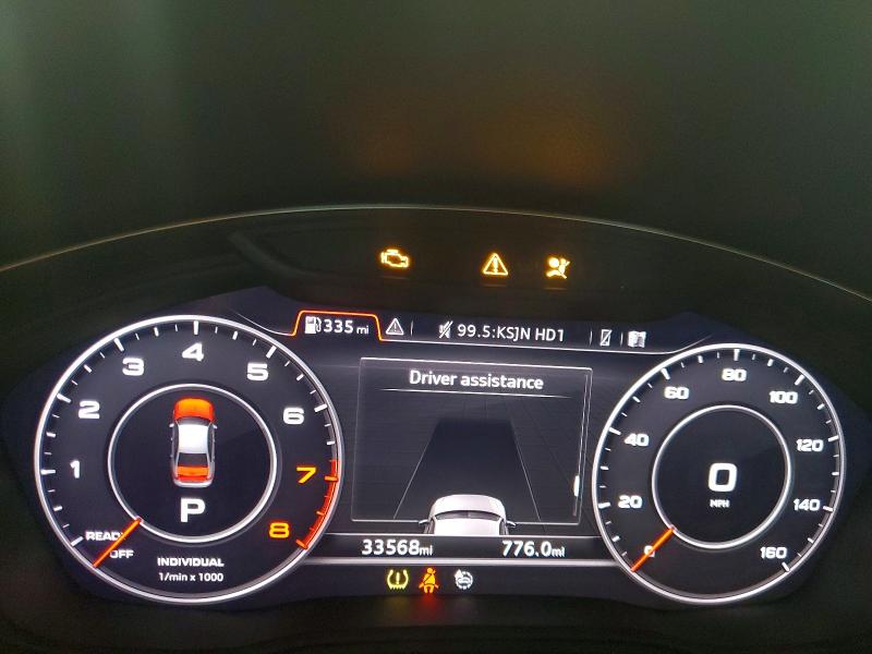 2019 Audi A4 VIN WAUFNAF47KA018310 COPART salvage auction — FRONT END, Mn - Cert Of Title-Salvage, sold $7,900 on 2026-07-16 (photo 9)