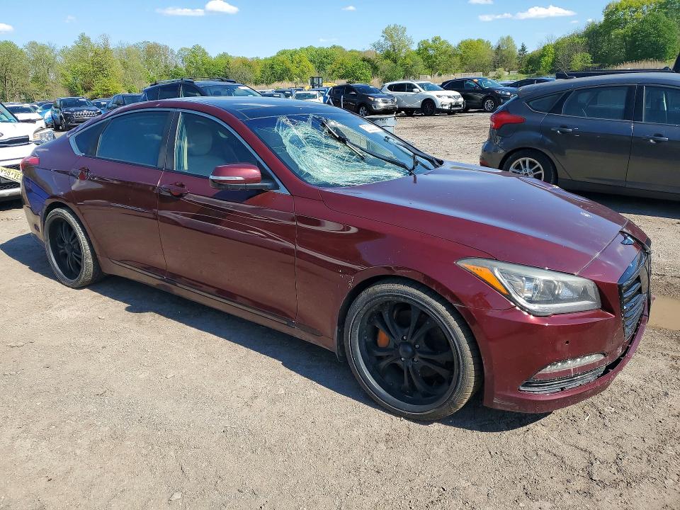 2016 Hyundai Genesis VIN KMHGN4JE9GU128401 COPART salvage auction — FRONT END, Pa - Cert Of Title, sold $2,800 on 2026-07-06 (photo 4)