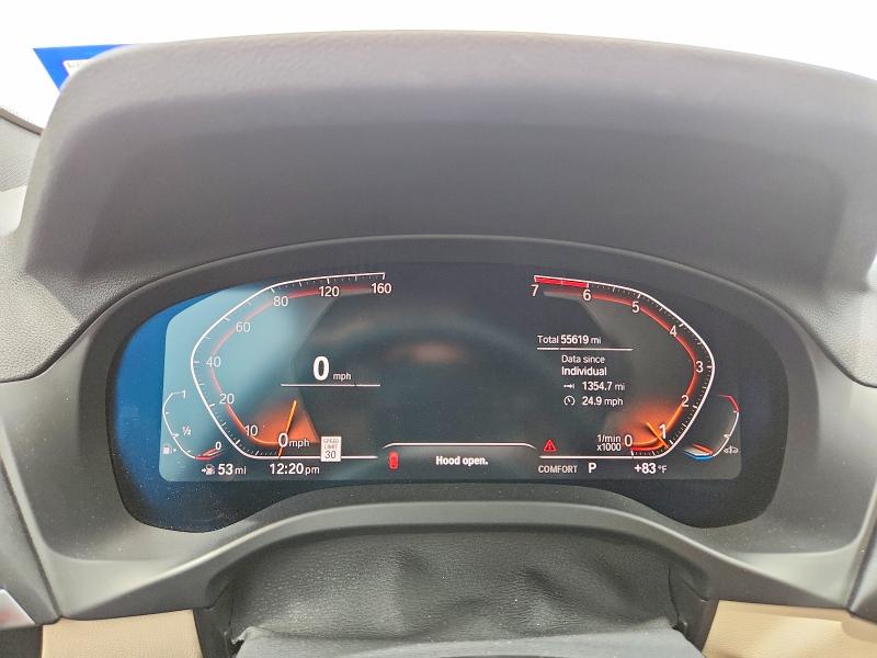 2020 BMW VIN 5UXTY3C0XL9B76008 COPART salvage auction — HAIL, Tx - Certificate Of Title, sold $250 on 2026-07-31 (photo 9)