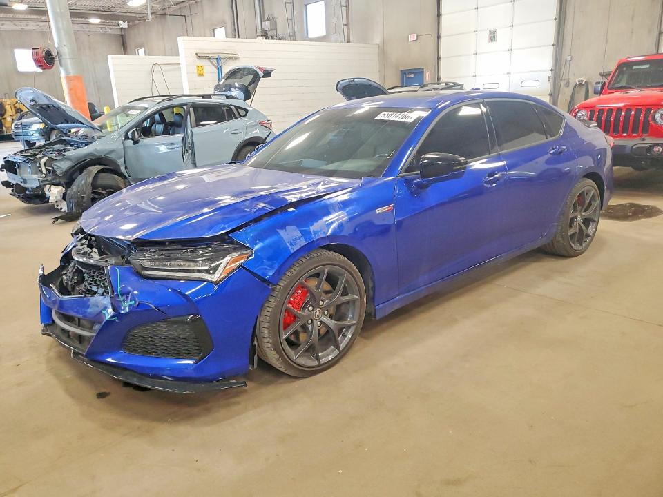 2022 Acura Tlx VIN 19UUB7F90NA002084 COPART salvage auction — FRONT END, Mn - Cert Of Title-Salvage (P), sold $17,400 on 2026-07-28 (photo 1)