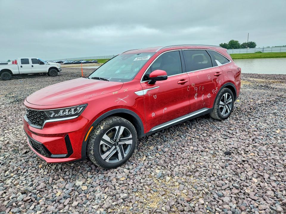 2023 Kia VIN KNDRHDLG3P5213389 COPART salvage auction — HAIL, Mo - Salvage Certificate Of Title, sold $7,600 on 2026-07-27 (photo 1)