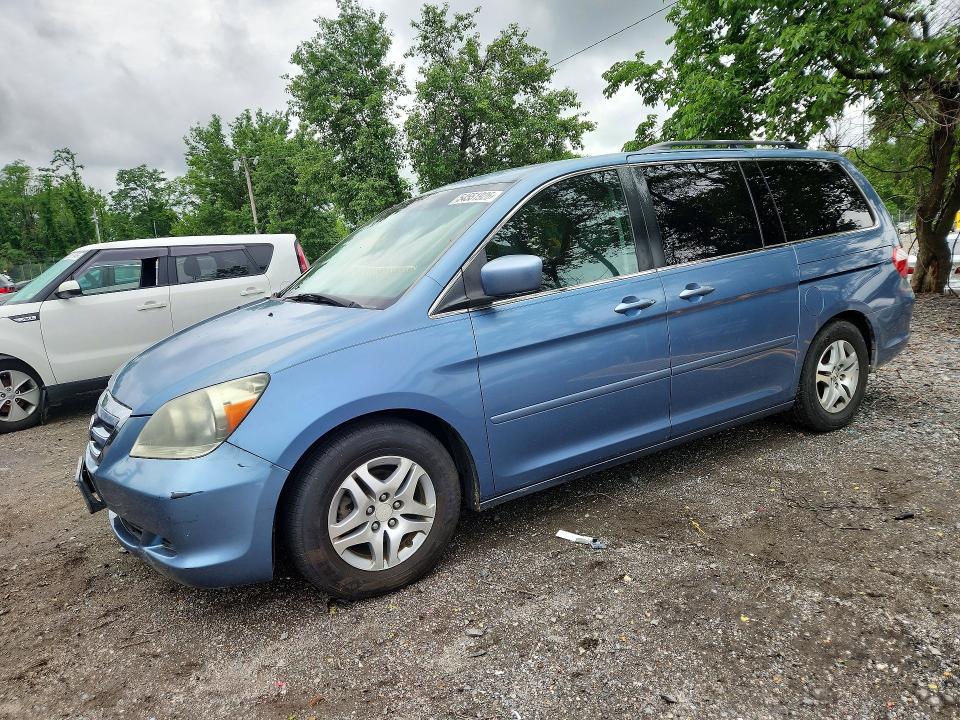 2007 Honda Odyssey VIN 5FNRL38487B005255 COPART salvage auction — FRONT END, MD - CERT OF SALVAGE > 75% DAMAGE, sold $500 on 2026-07-09 (photo 1)