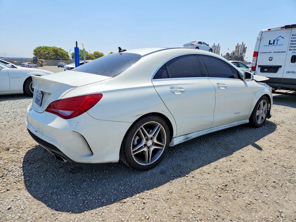 2015 Mercedes-benz Cla-klasse VIN WDDSJ4EBXFN279658 COPART salvage auction — FRONT END, Ca - Salvage Certificate, sold $1,300 on 2026-07-10 (photo 3)