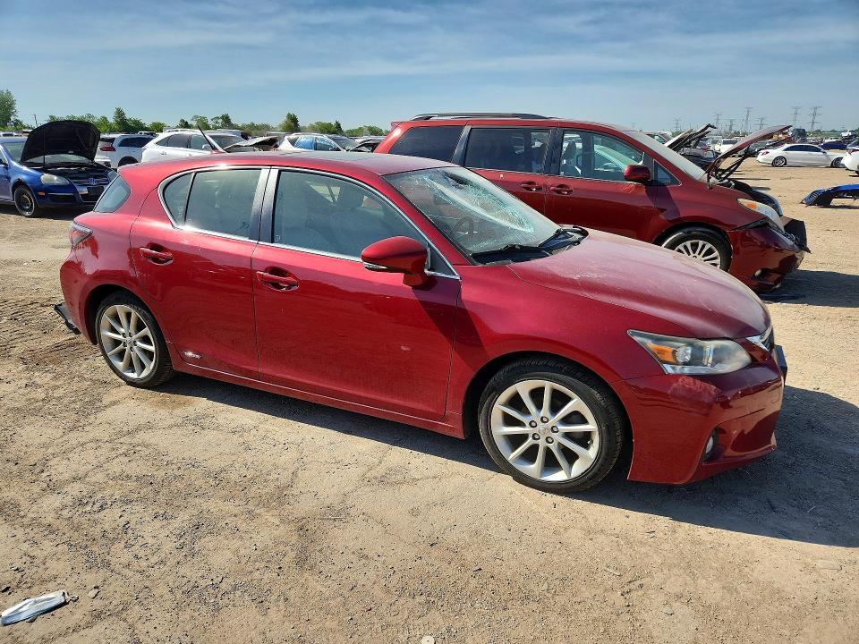 2012 Lexus Ct VIN JTHKD5BH2C2082480 COPART salvage auction — VANDALISM, IL - SALVAGE CERTIFICATE, sold $4,100 on 2026-07-09 (photo 4)
