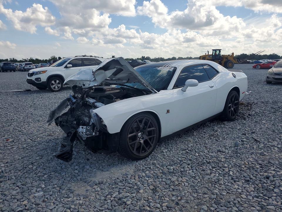 2016 Dodge Challenger VIN 2C3CDZFJ7GH255020 COPART salvage auction — FRONT END, FL - CERT OF TITLE SLVG REBUILDABLE, sold $3,350 on 2026-07-02 (photo 1)