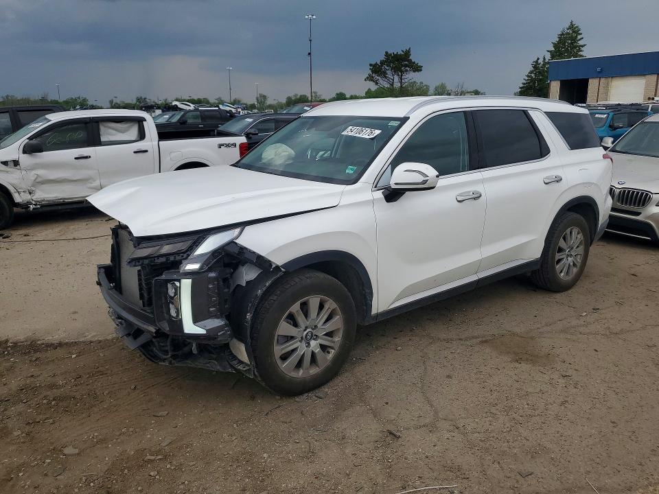 2024 Hyundai Palisade VIN KM8R2DGE7RU788447 COPART salvage auction — FRONT END, Mi - Scrap Certificate Of Title, sold $7,700 on 2026-07-14 (photo 1)