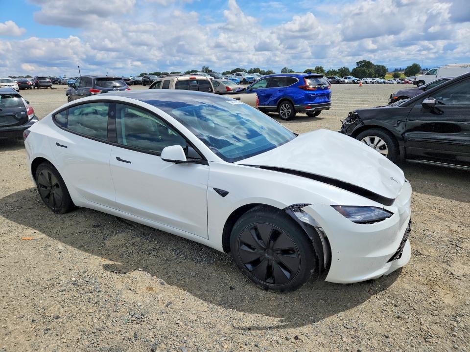 2024 Tesla Model 3 VIN 5YJ3E1EA9RF756852 COPART salvage auction — FRONT END, Ca - Salvage Certificate, sold $11,600 on 2026-07-23 (photo 4)