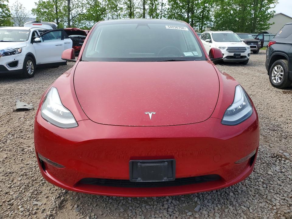 2022 Tesla VIN 7SAYGDEE2NF453753 COPART salvage auction — REAR END, Ny - Mv-907A Salvage Certificate, sold $7,400 on 2026-07-22 (photo 5)