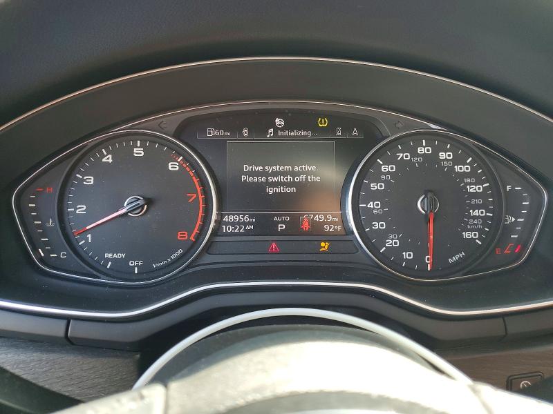 2020 Audi A4 VIN WAUGMAF4XLN005312 COPART salvage auction — FRONT END, Ca - Salvage Certificate, sold $6,500 on 2026-07-02 (photo 9)