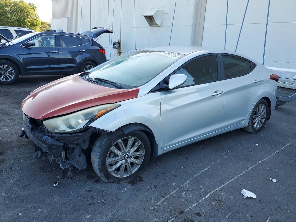 2015 Hyundai Elantra VIN KMHDH4AEXFU438047 COPART salvage auction — FRONT END, Fl - Cert Of Title Slvg Rebuildable, sold $550 on 2026-07-13 (photo 1)