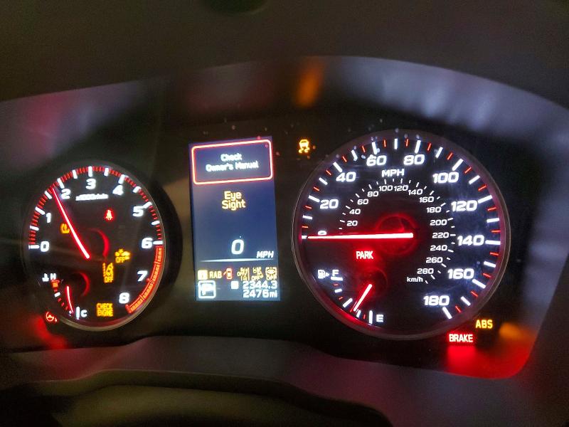 2025 Subaru Wrx VIN JF1VBAN64S8803200 COPART salvage auction — FRONT END, Tx - Certificate Of Title, sold $7,200 on 2026-07-15 (photo 9)