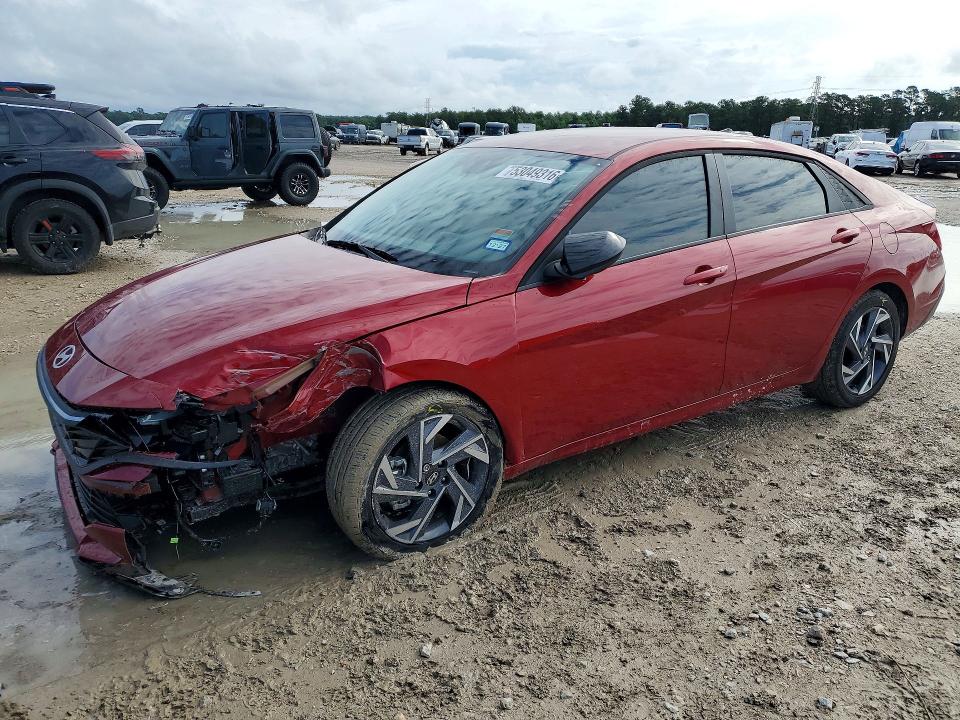 2025 Hyundai Elantra VIN KMHLM4DG3SU085228 COPART salvage auction — FRONT END, Tx - Salvage Vehicle Title, sold $5,900 on 2026-07-07 (photo 1)