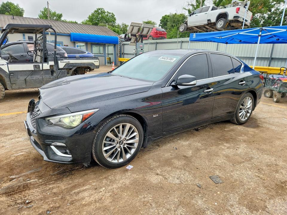 2018 Infiniti Q50 VIN JN1EV7ARXJM445503 COPART salvage auction — FRONT END, Id - Salvage Certificate Of Title, sold $4,150 on 2026-07-22 (photo 1)