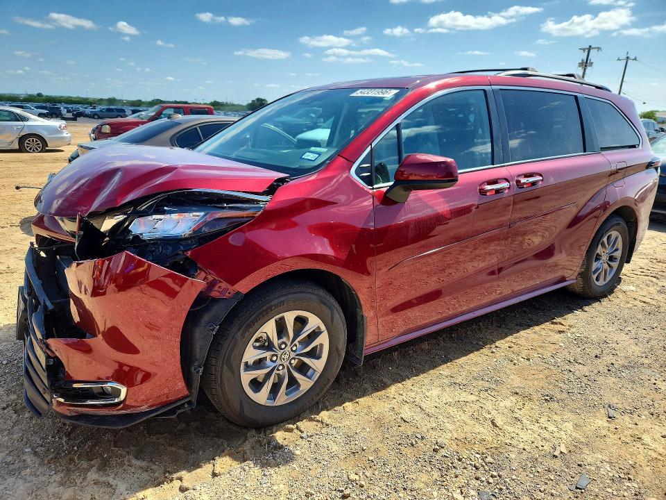 2023 Toyota Sienna VIN 5TDYRKECXPS178478 COPART salvage auction — FRONT END, Tx - Salvage Vehicle Title, sold $12,500 on 2026-07-23 (photo 1)