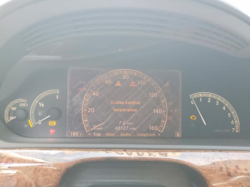 2007 Mercedes-benz S class VIN WDDNG71X57A061196 COPART salvage auction — MECHANICAL, PA - CERT OF TITLE (P), sold $275 on 2026-07-27 (photo 9)