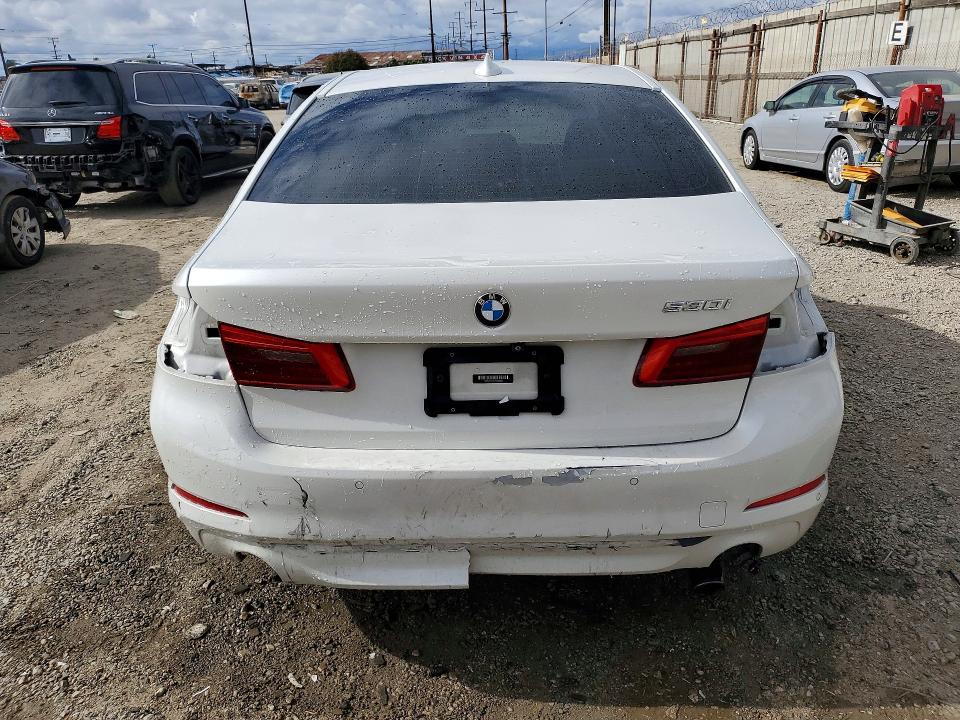 2018 BMW 5er VIN WBAJA5C52JWA36003 COPART salvage auction — REAR END, Ca - Salvage Certificate, sold $8,500 on 2026-07-16 (photo 6)