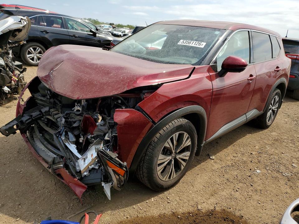 2021 Nissan Rogue VIN JN8AT3BB5MW220110 COPART salvage auction — FRONT END, IL - SALVAGE CERTIFICATE, sold $2,850 on 2026-07-28 (photo 1)