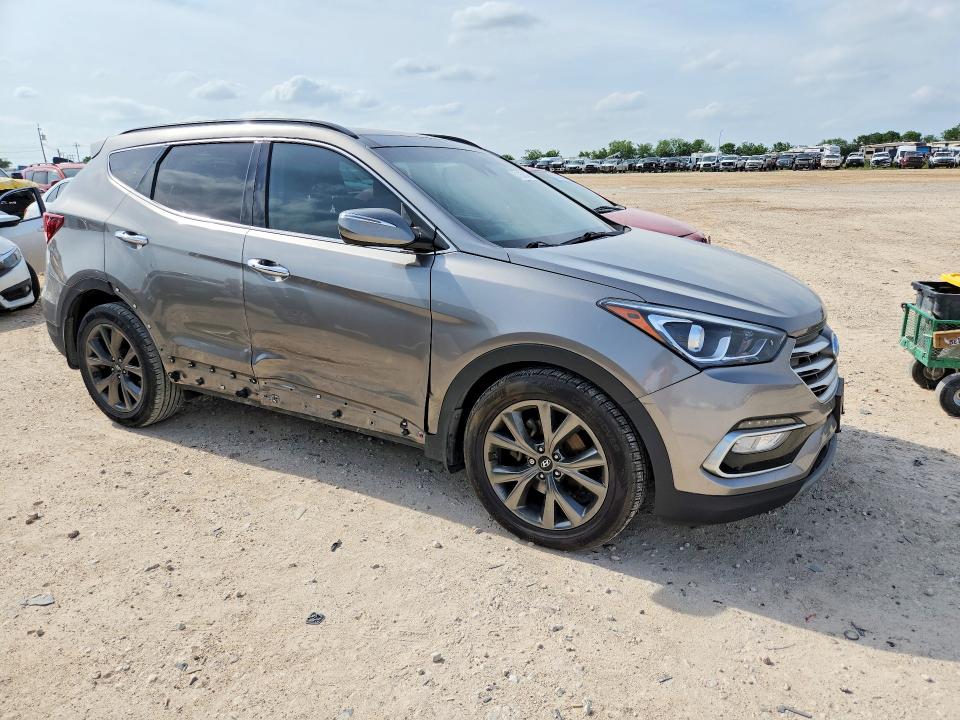 2018 Hyundai Santa fe VIN 5XYZW4LA4JG554218 COPART salvage auction — FRONT END, Tx - Salvage Vehicle Title, sold $4,500 on 2026-07-23 (photo 4)