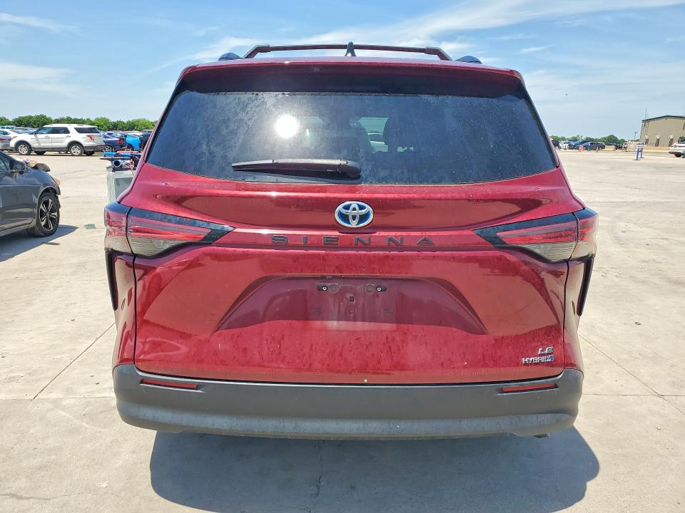 2022 Toyota Sienna VIN 5TDKRKEC6NS098632 COPART salvage auction — HAIL, Tx - Certificate Of Title, sold $22,000 on 2026-07-09 (photo 6)
