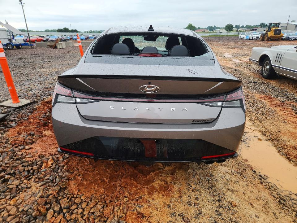 2022 Hyundai Elantra VIN KMHLR4AF1NU297661 COPART salvage auction — HAIL, Mo - Salvage Certificate Of Title, sold $9,400 on 2026-07-20 (photo 6)