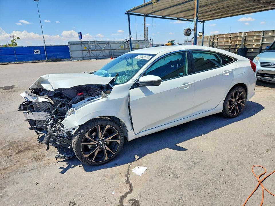 2020 Honda Civic VIN 19XFC2E80LE002063 COPART salvage auction — FRONT END, Tx - Salvage Vehicle Title, sold $125 on 2026-07-10 (photo 1)
