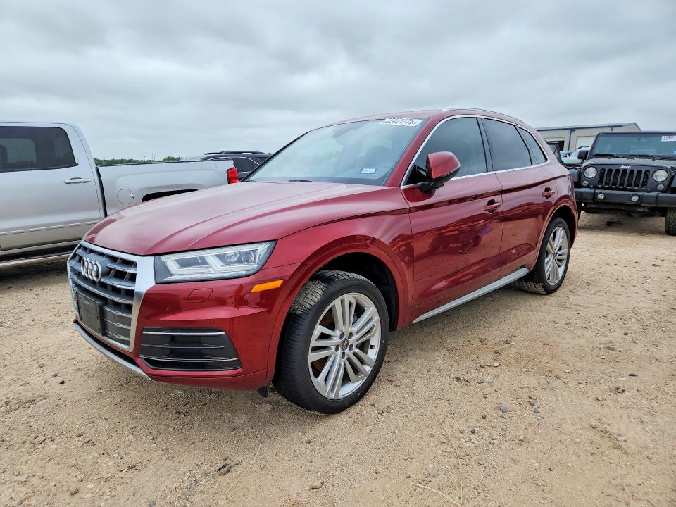 2018 Audi Q5 VIN WA1BNAFY4J2224207 COPART salvage auction — WATER/FLOOD, Tx - Salvage Title-Flood Damage, sold $7,100 on 2026-07-23 (photo 1)
