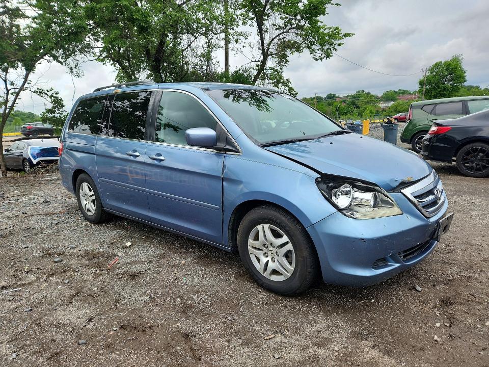 2007 Honda Odyssey VIN 5FNRL38487B005255 COPART salvage auction — FRONT END, MD - CERT OF SALVAGE > 75% DAMAGE, sold $500 on 2026-07-09 (photo 4)