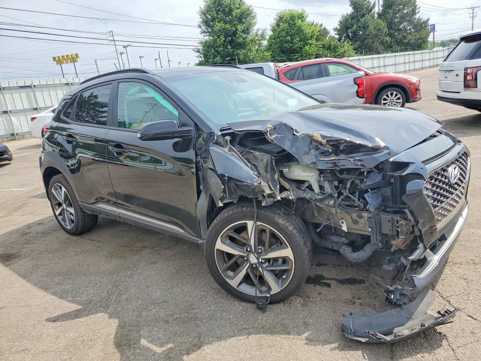 2018 Hyundai VIN KM8K5CA57JU112676 COPART salvage auction — FRONT END, Oh - Cert Of Title-Salvage, sold $2,325 on 2026-07-21 (photo 4)