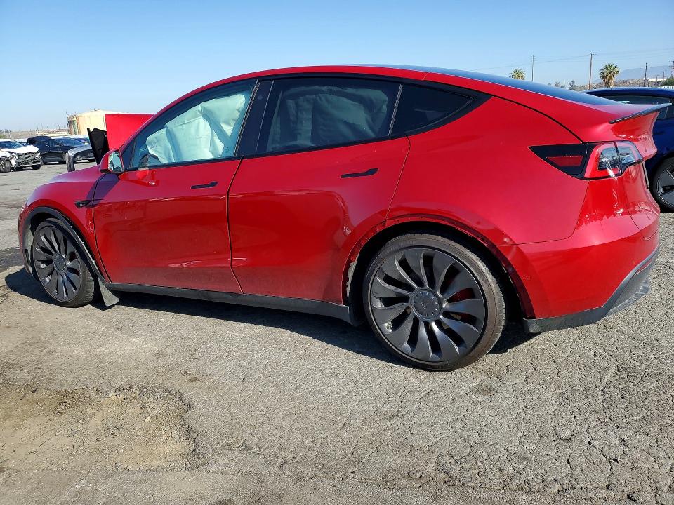 2021 Tesla VIN 5YJYGDEF3MF124595 COPART salvage auction — FRONT END, Ca - Salvage Certificate, sold $3,150 on 2026-07-09 (photo 2)