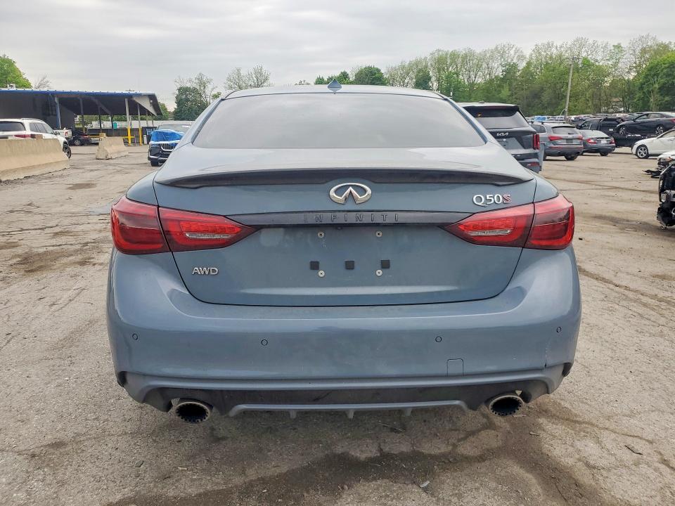 2021 Infiniti Q50 VIN JN1FV7DR1MM880057 COPART salvage auction — FRONT END, Ny - Mv-907A Salvage Certificate, sold $6,500 on 2026-07-14 (photo 6)