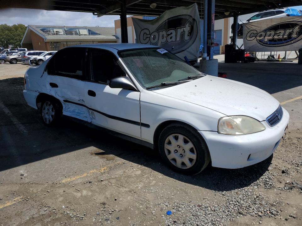 1999 Honda Civic VIN 2HGEJ6675XH553065 COPART salvage auction — SIDE, CA - SALVAGE CERTIFICATE, sold $100 on 2026-07-09 (photo 4)