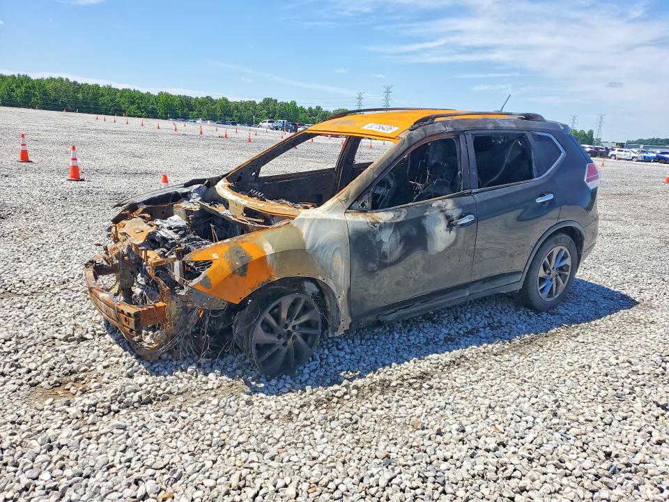 2016 Nissan Rogue VIN KNMAT2MT7GP716987 COPART salvage auction — BURN, TN - NON-REPAIRABLE CERTIFICATE, sold $30 on 2026-07-16 (photo 1)