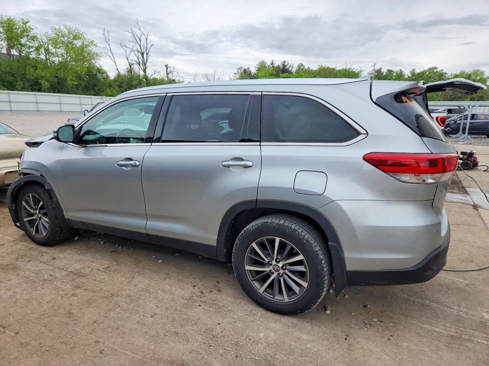 2019 Toyota Highlander VIN 5TDJZRFH3KS595132 COPART salvage auction — FRONT END, Wi - Junked Vehicle Bill Of Sale, sold $6,200 on 2026-07-06 (photo 2)