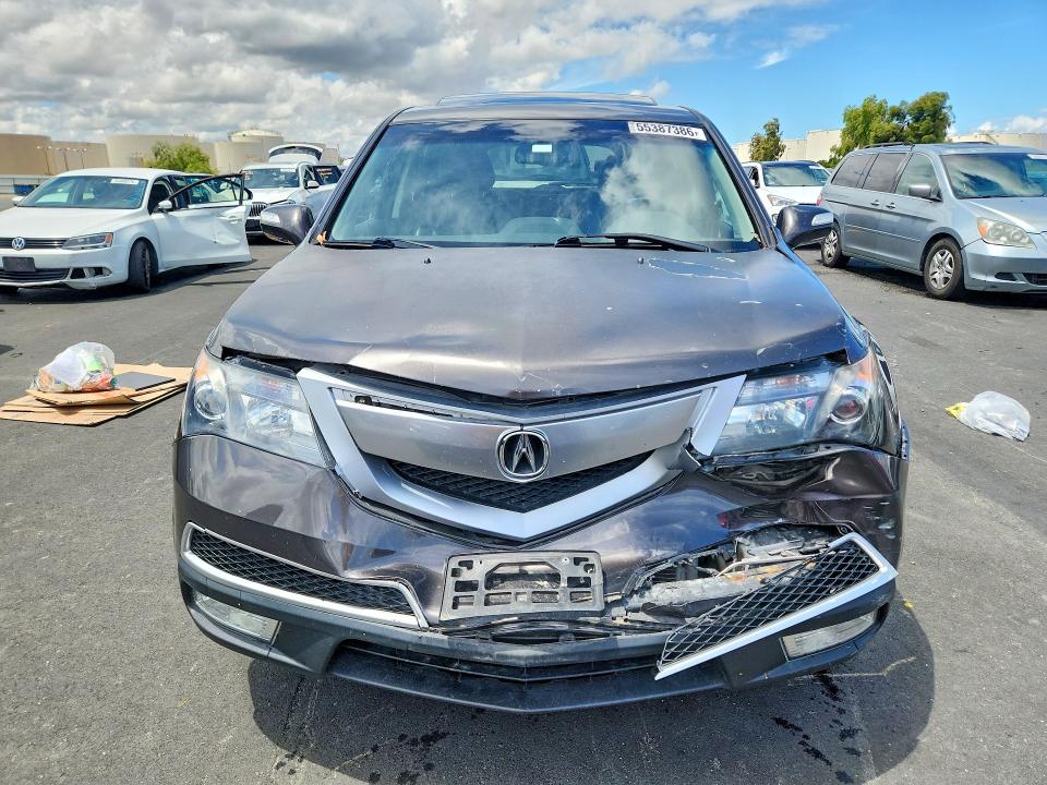 2010 Acura Mdx VIN 2HNYD2H69AH519485 COPART salvage auction — FRONT END, CA - SALVAGE CERTIFICATE, sold $2,050 on 2026-07-08 (photo 5)