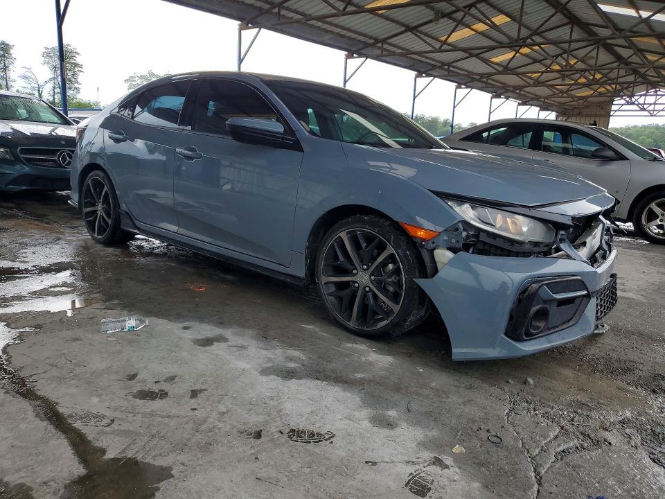 2021 Honda Civic VIN SHHFK7H47MU225686 COPART salvage auction — FRONT END, GA - CERT OF TITLE-SALVAGE (P), sold $3,950 on 2026-07-02 (photo 4)